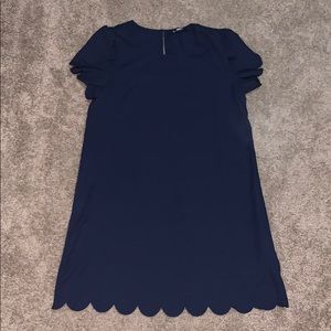 Navy scalloped dress